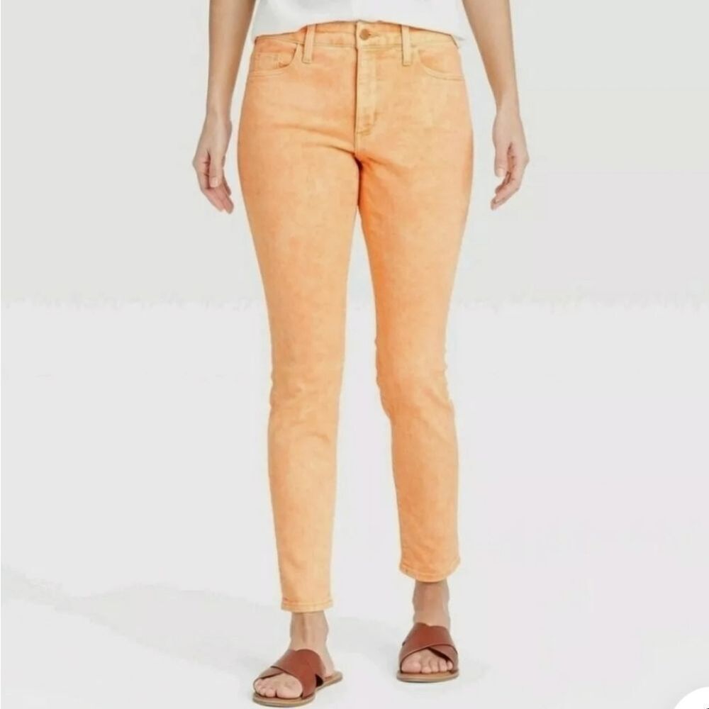 Universal Thread Orange Skinny Jeans Size 2